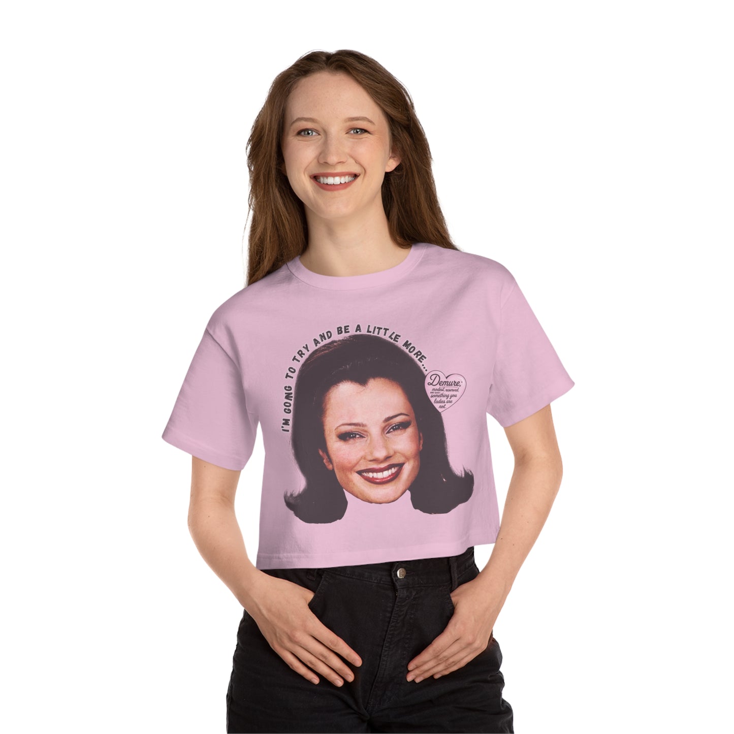 The Nanny Demure -Champion Cropped Shirt