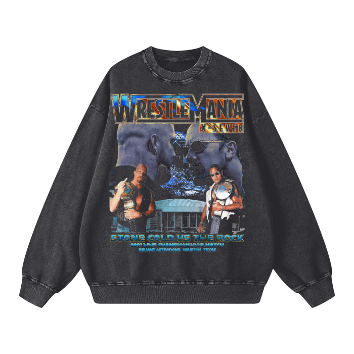 Acid Wash Oversize Sweatshirt - 360 GSM